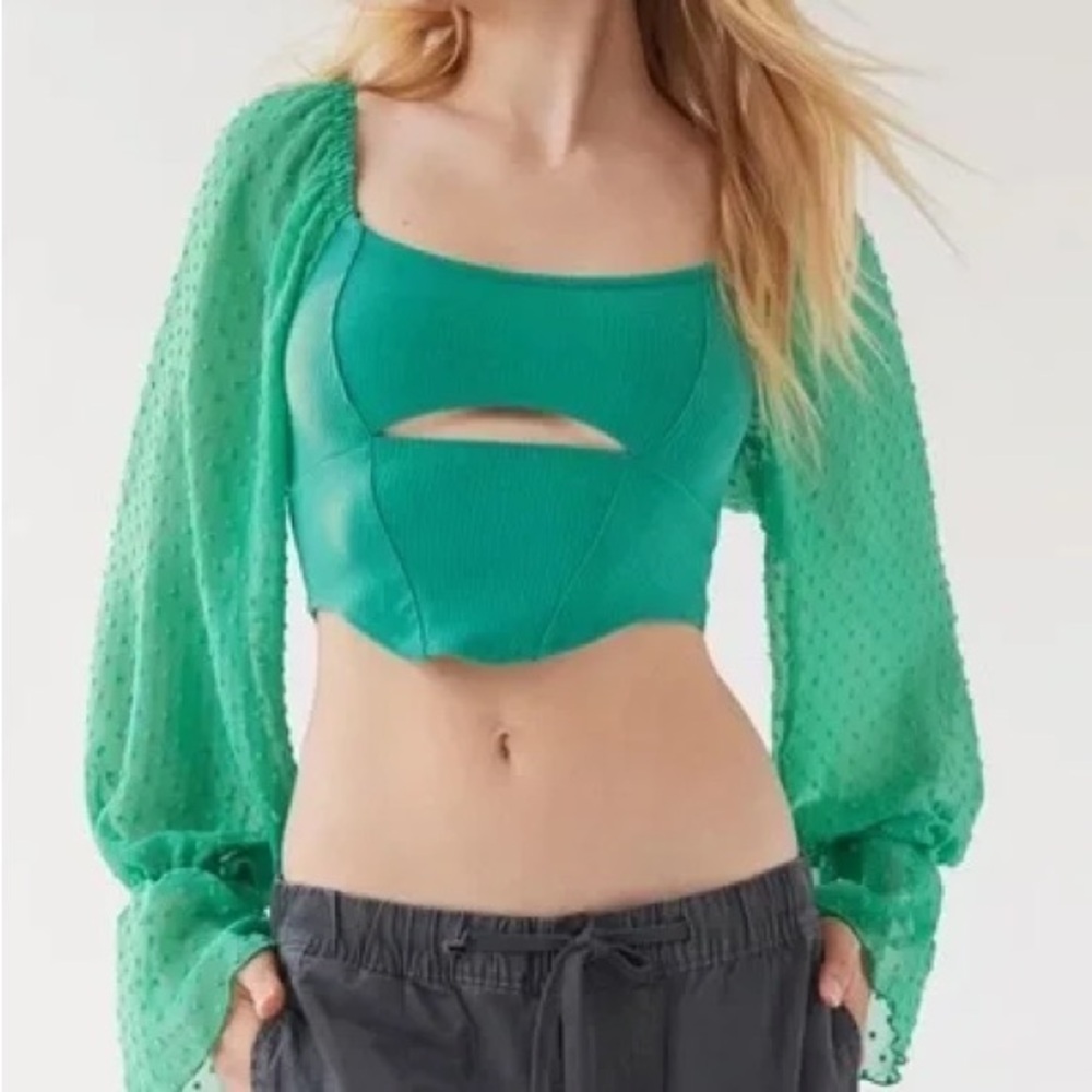 Urban Outfitters Cut Out Cropped Bustier Top. Size S